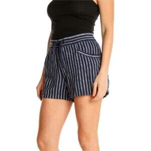 GAP Striped Linen Blend Casual Shorts Women's Plus Size XXL